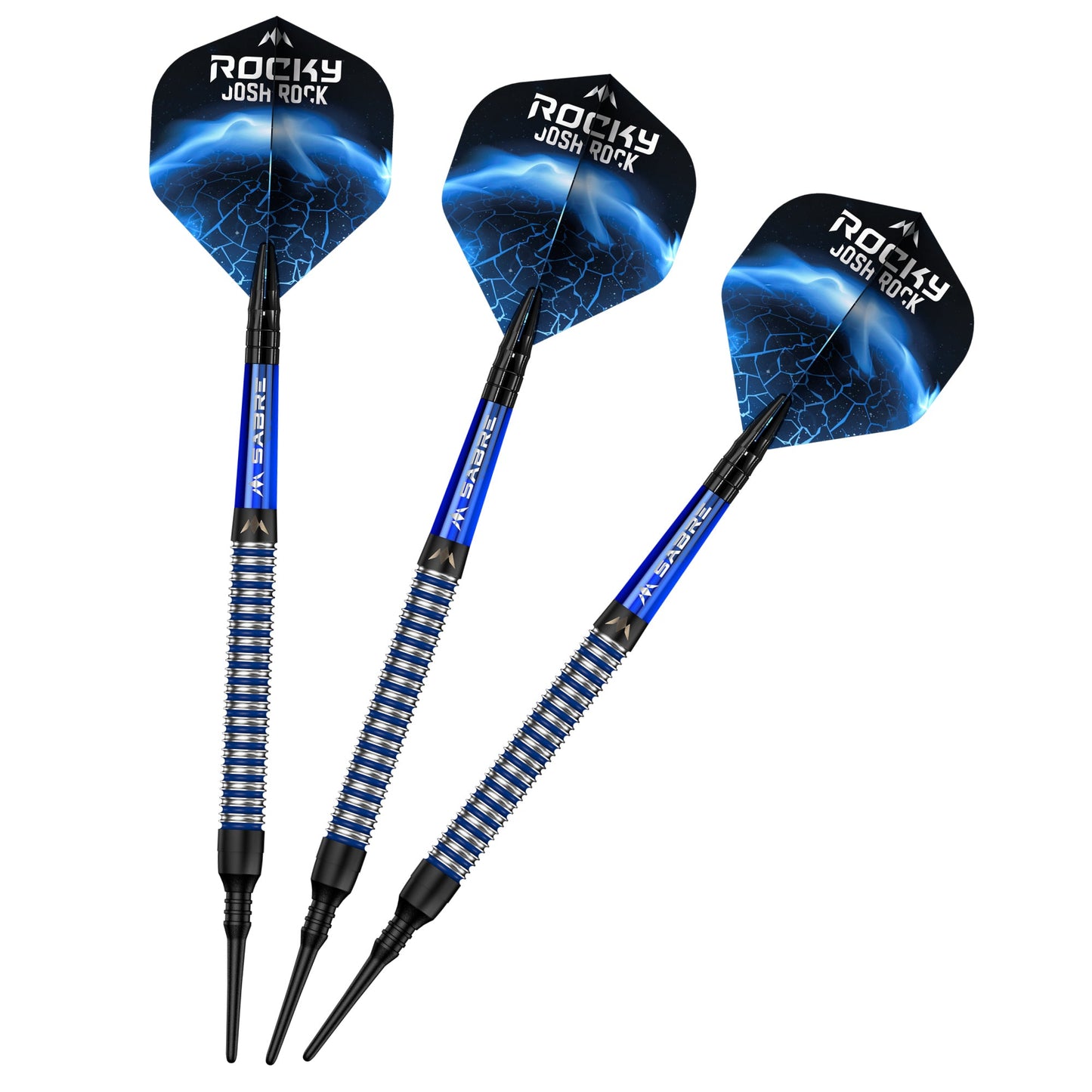 Mission Josh Rock Darts v1 - Soft Tip - The Rock - Black & Blue - 18g