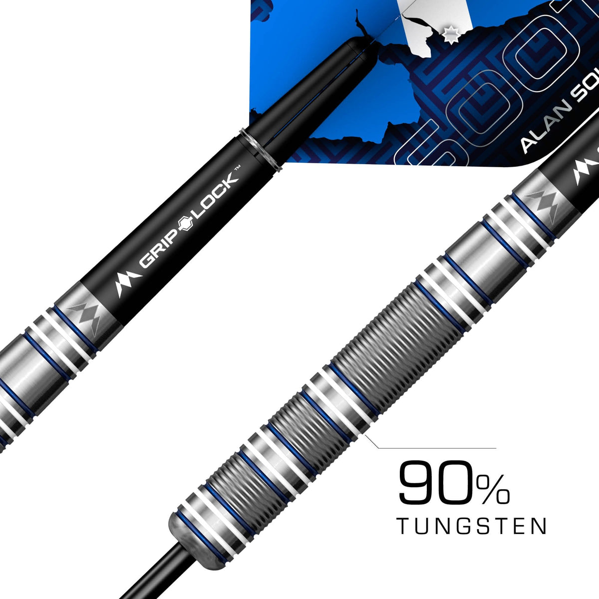 Alan Soutar Darts - Steel Tip - Soots - Blue & White