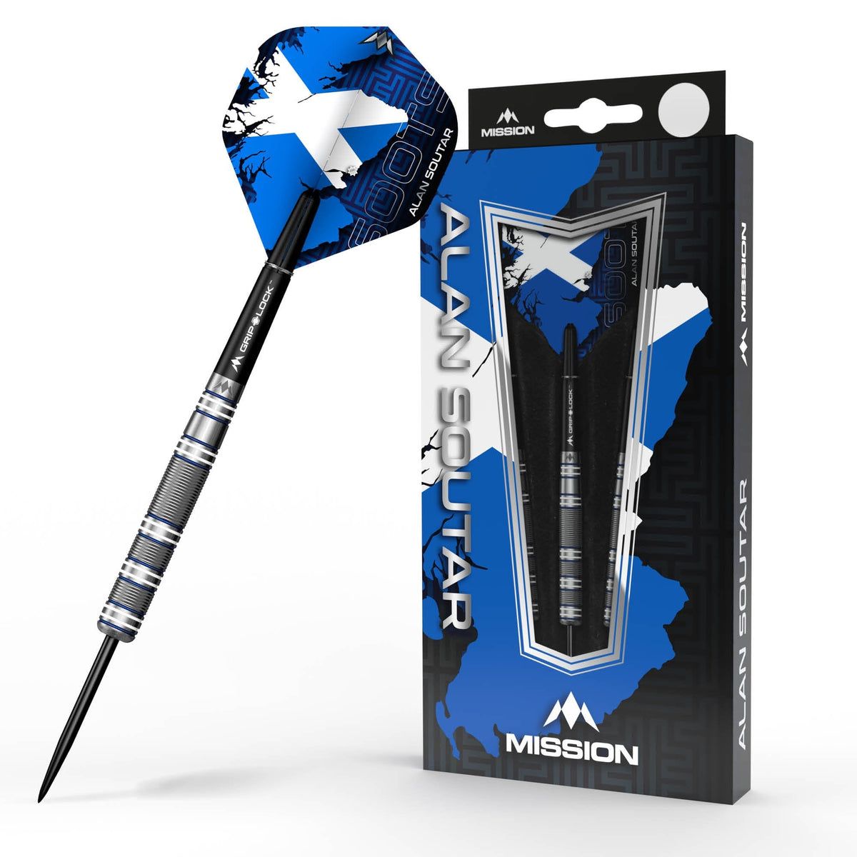 Alan Soutar Darts - Steel Tip - Soots - Blue & White