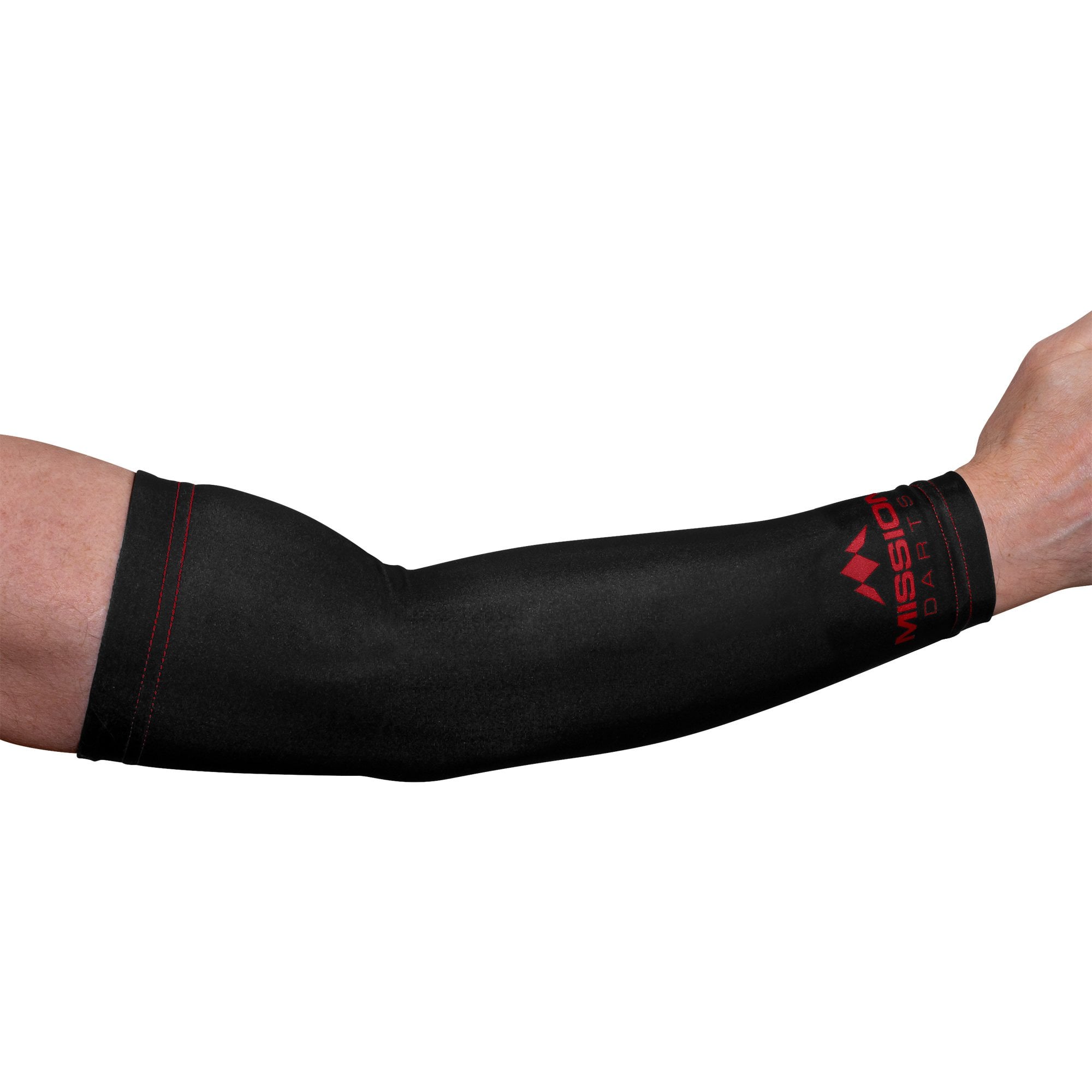 Mission Darts REACH Arm Sleeves (Pair) - Logo - Black & Red