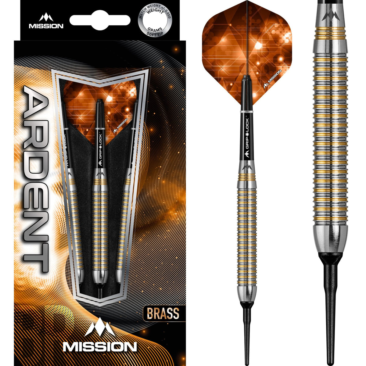 Ardent Darts - Soft Tip Brass - M1 - Linear Ring