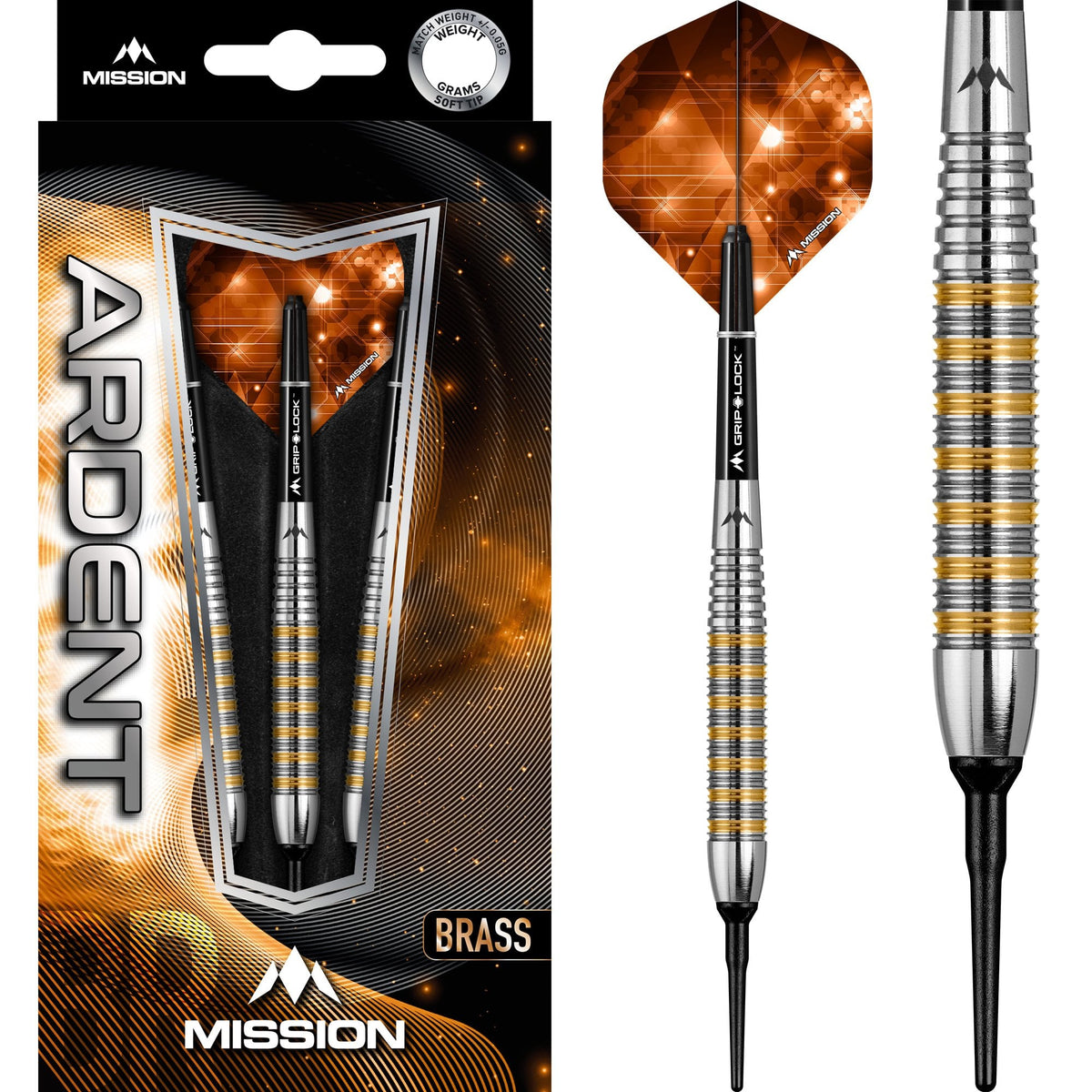 Ardent Darts - Soft Tip Brass - M2 - Front Ring Grip