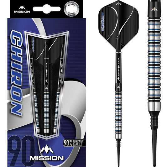 Mission Chiron Darts - Soft Tip - M1 - Electro Black & Blue
