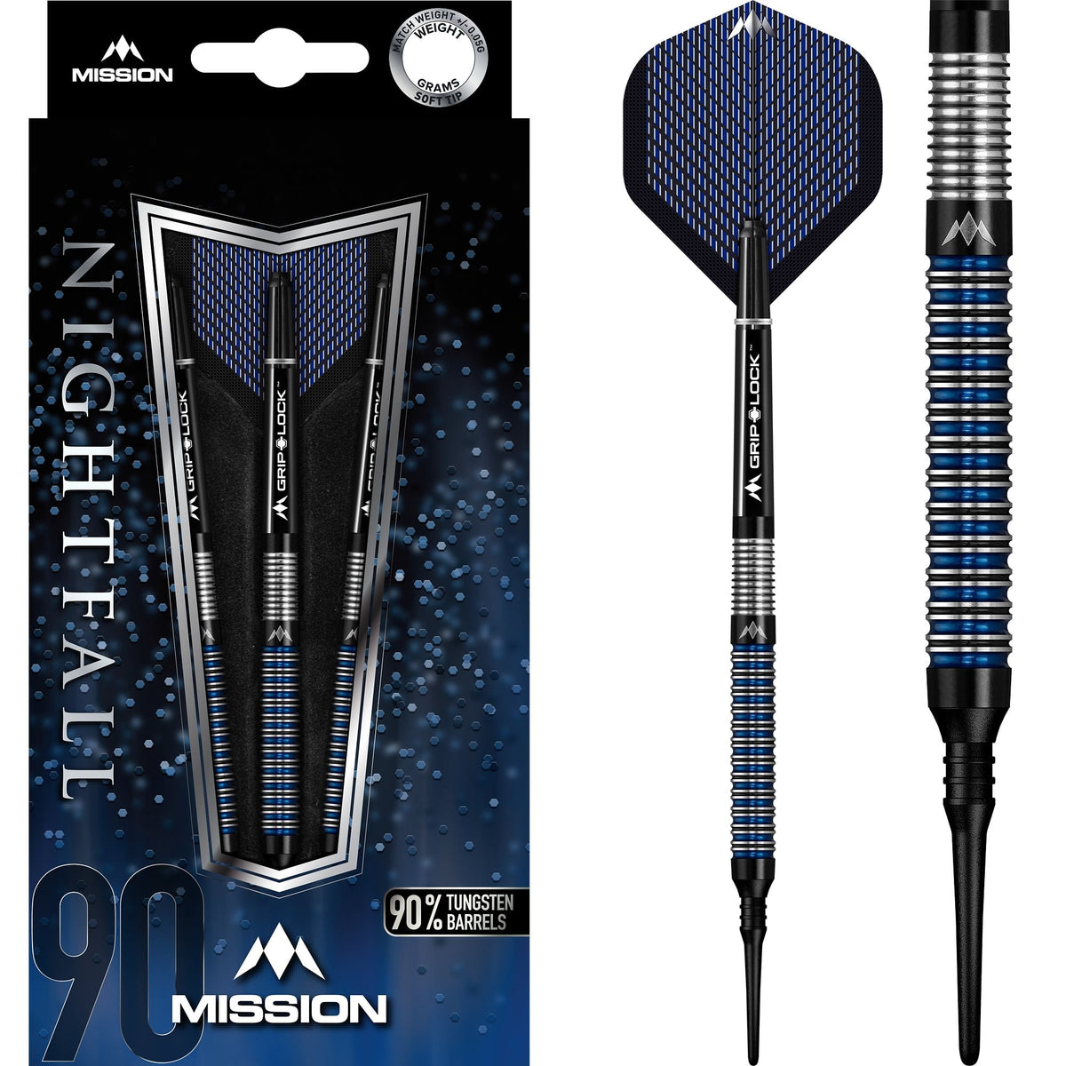 Nightfall Darts - Soft Tip - M1 - Straight Ring