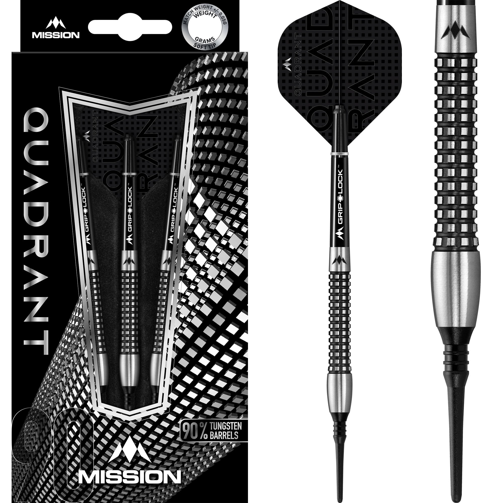 Mission Quadrant Darts - Soft Tip - M3 - Quad Grip