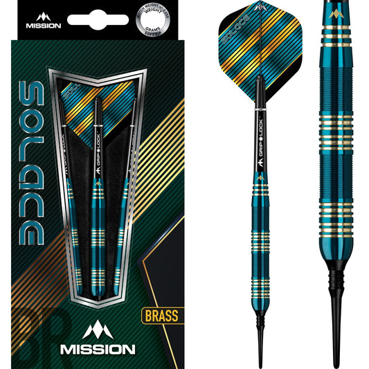 Mission Solace Darts - Soft Tip Brass - M2 - Dark Green