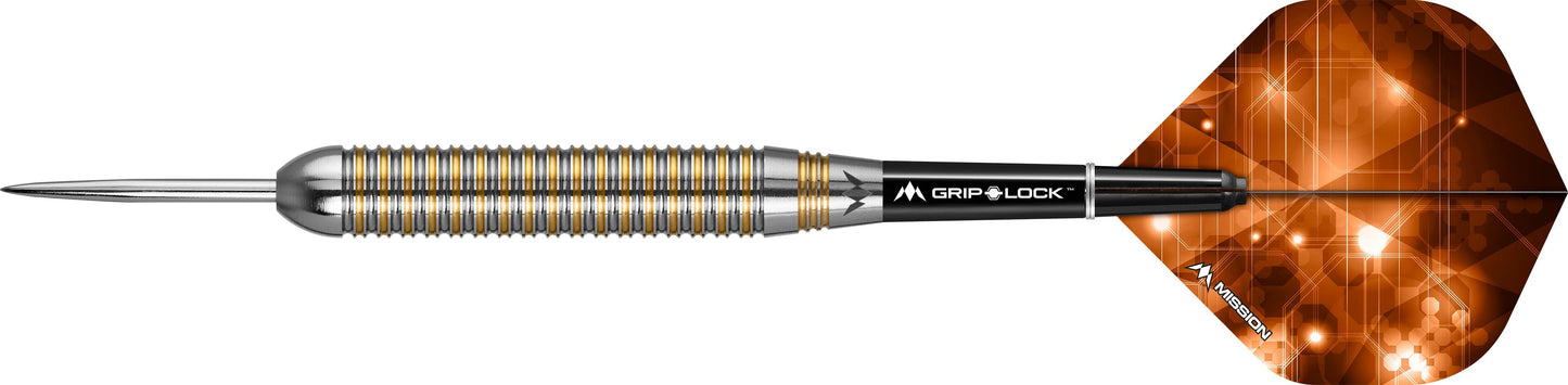 Mission Ardent Darts - Steel Tip Brass - M1 - Linear Ringed - 23g