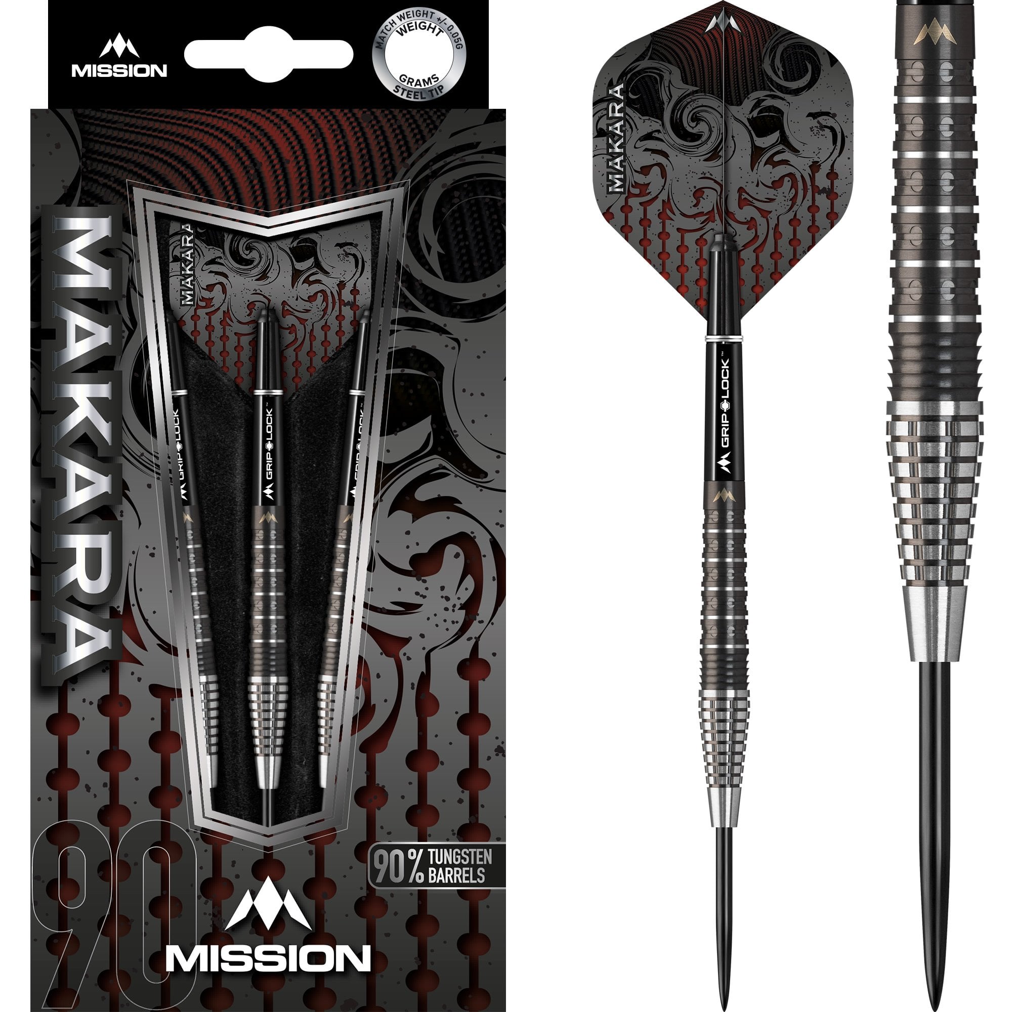 Mission Makara Darts - Steel Tip - M2 - Graphite PVD Black