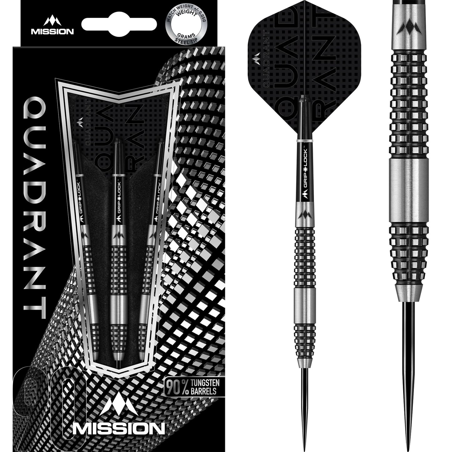 Mission Quadrant Darts - Steel Tip - M2 - Quad Grip