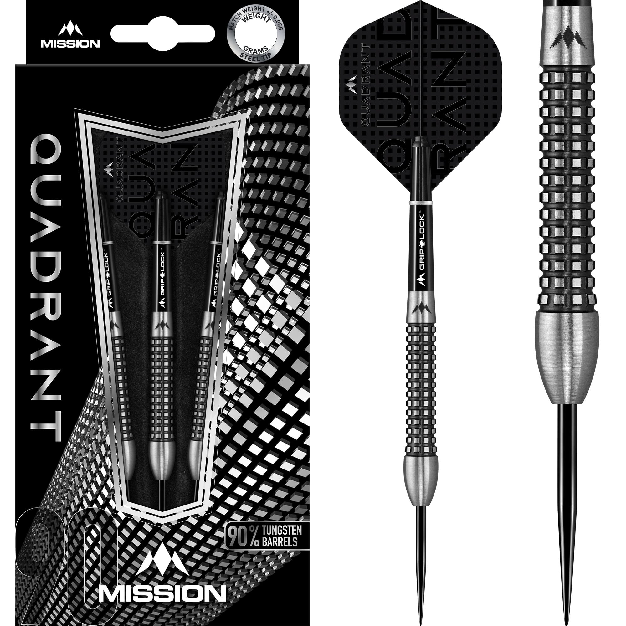 Mission Quadrant Darts - Steel Tip - M3 - Quad Grip