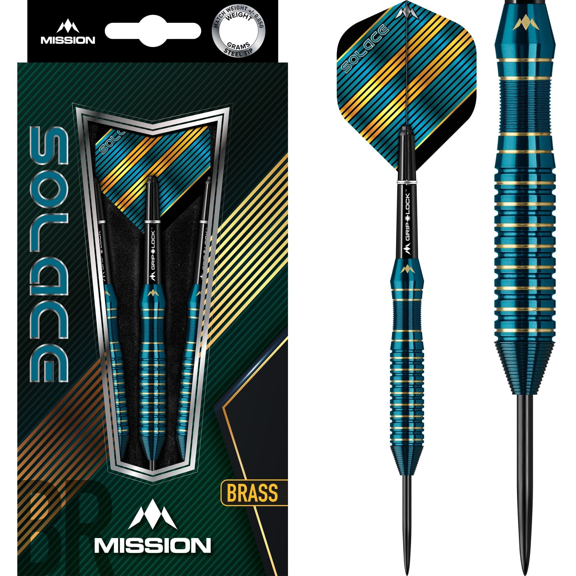 Mission Solace Darts - Steel Tip Brass - M1 - Dark Green