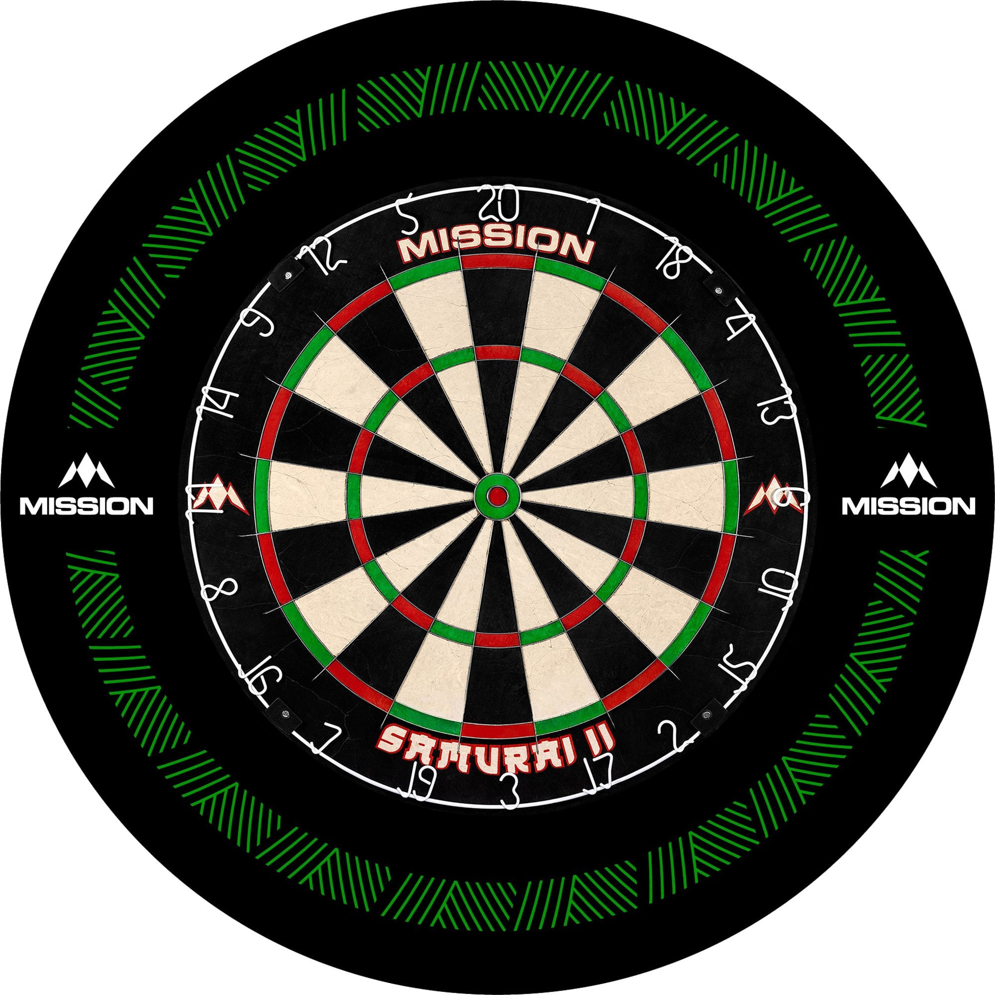 Mission Dartboard Surround - Heavy Duty - Design Collection - Green Reach