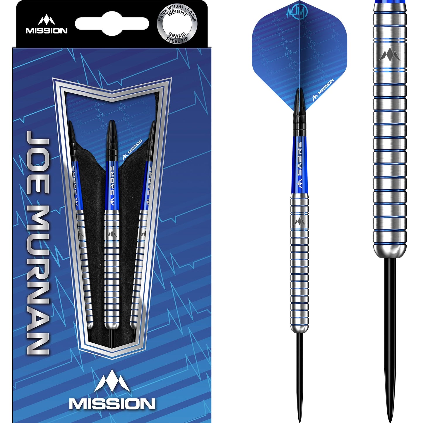 Mission Joe Murnan Darts - Steel Tip - Electro Blue