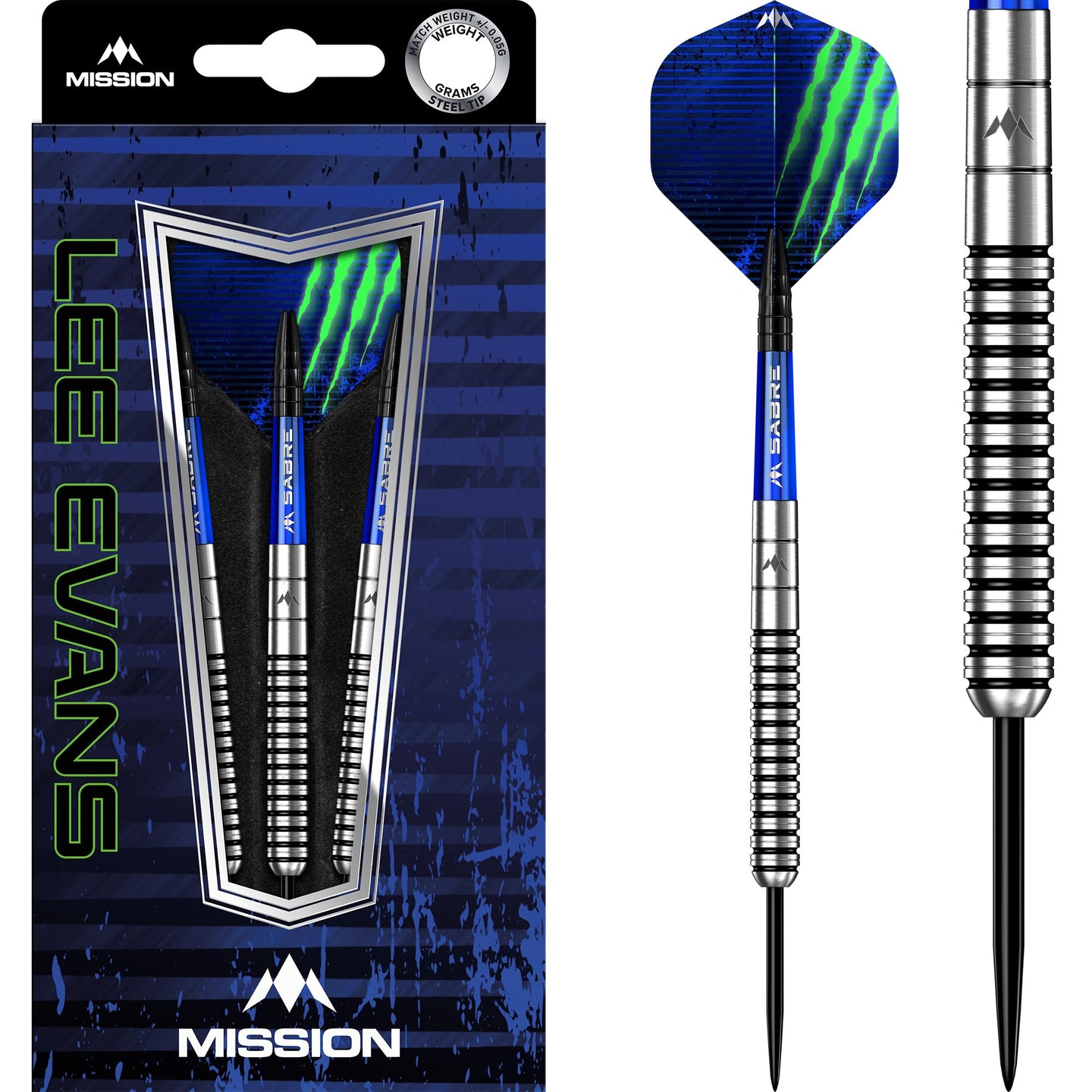 Mission Lee Evans Darts Steel Tip Electro Black Mission Darts