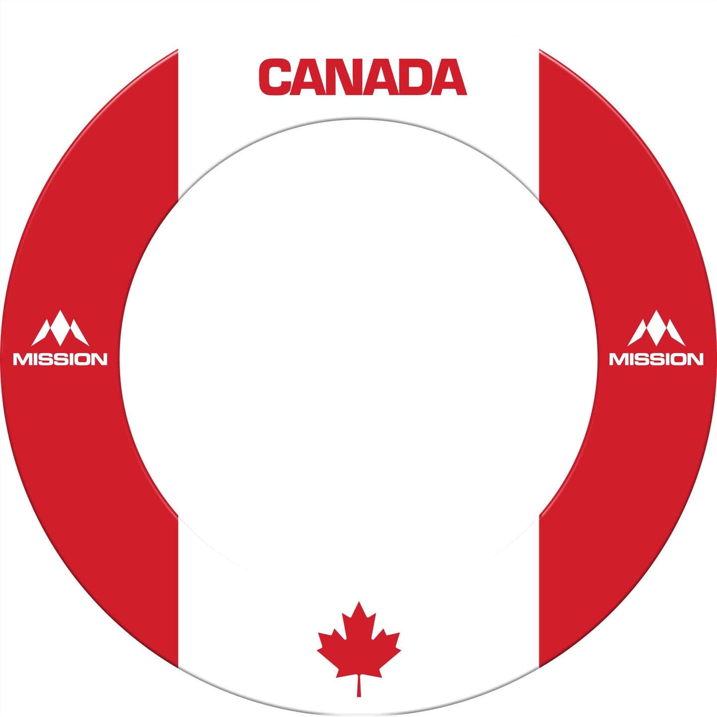 Mission Dartboard Surround - Canada Design - Flag Colours - Maple Leaf