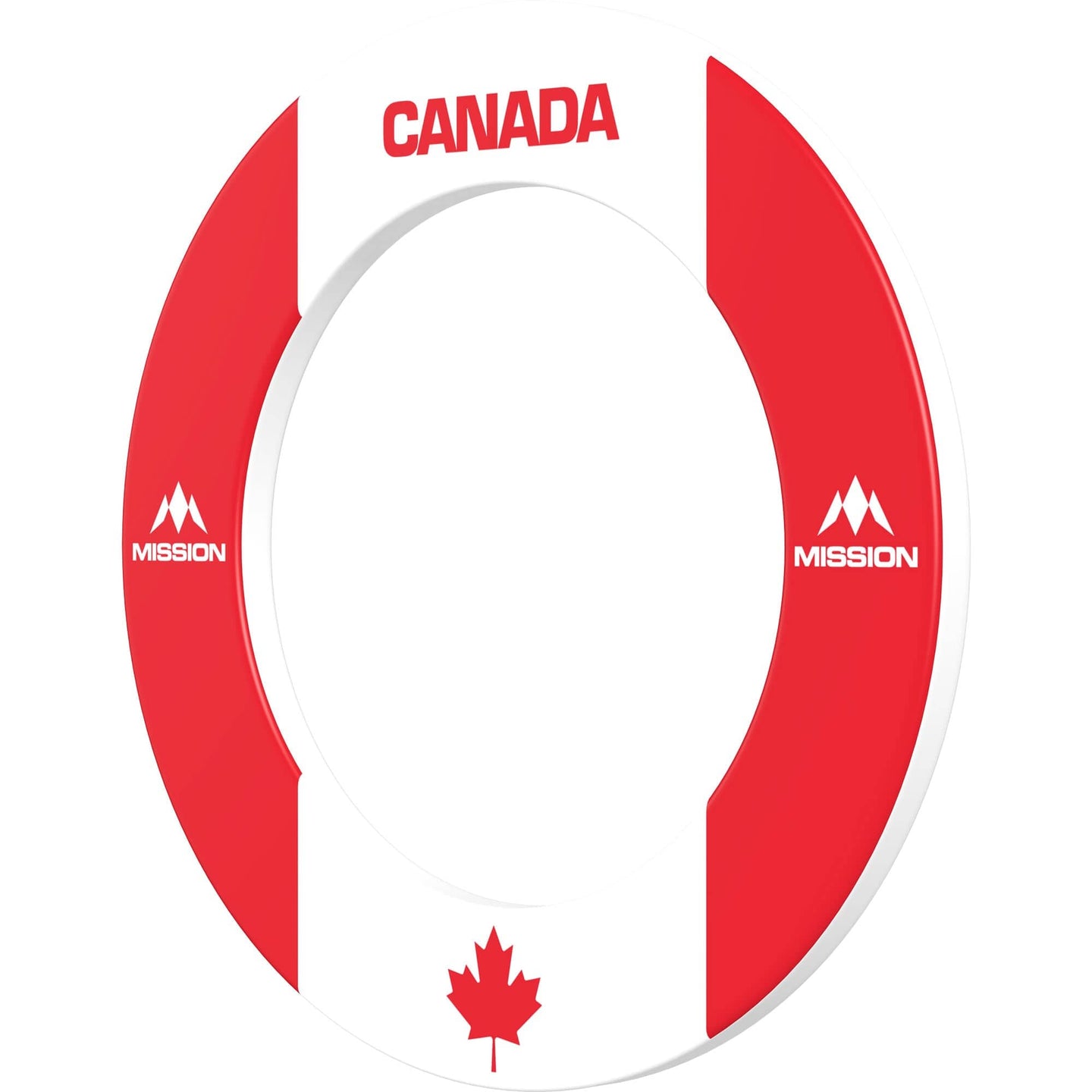 Mission Dartboard Surround Canada Design Flag Colours Maple Leaf Mission Darts