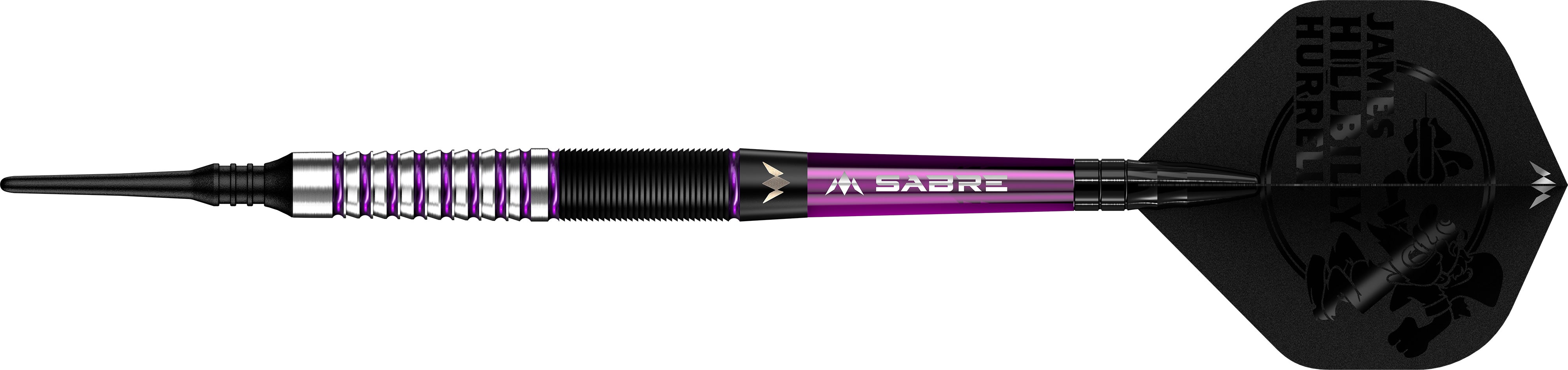 Mission James Hurrell Darts - Soft Tip - Hillbilly - Black & Purple - 18g