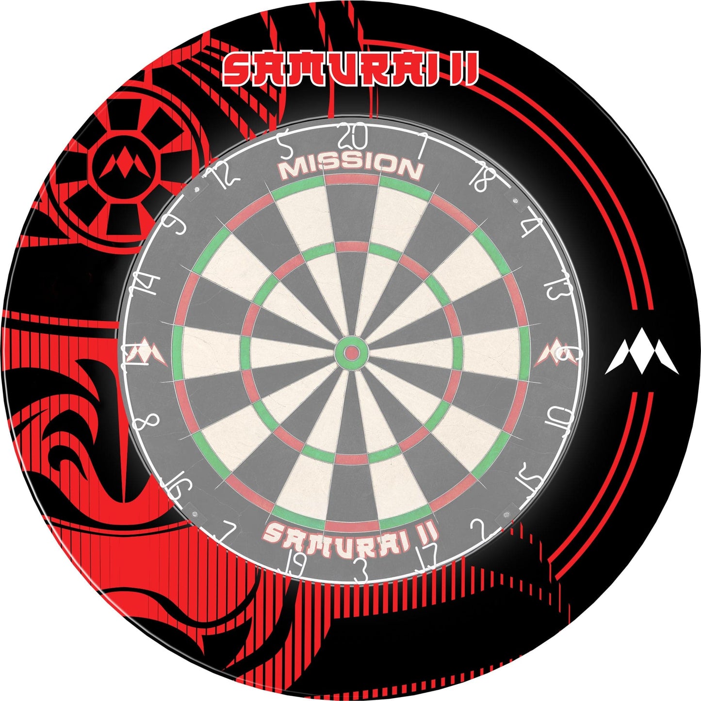 Mission Samurai II Professional Dartboard Surround - Red